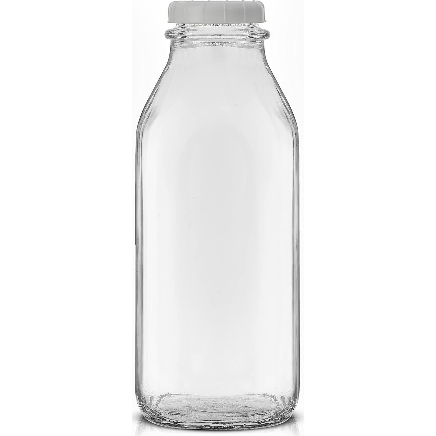 Botellas de Leche de Vidrio JoyJolt - 3 Piezas 32 Oz Reutilizables