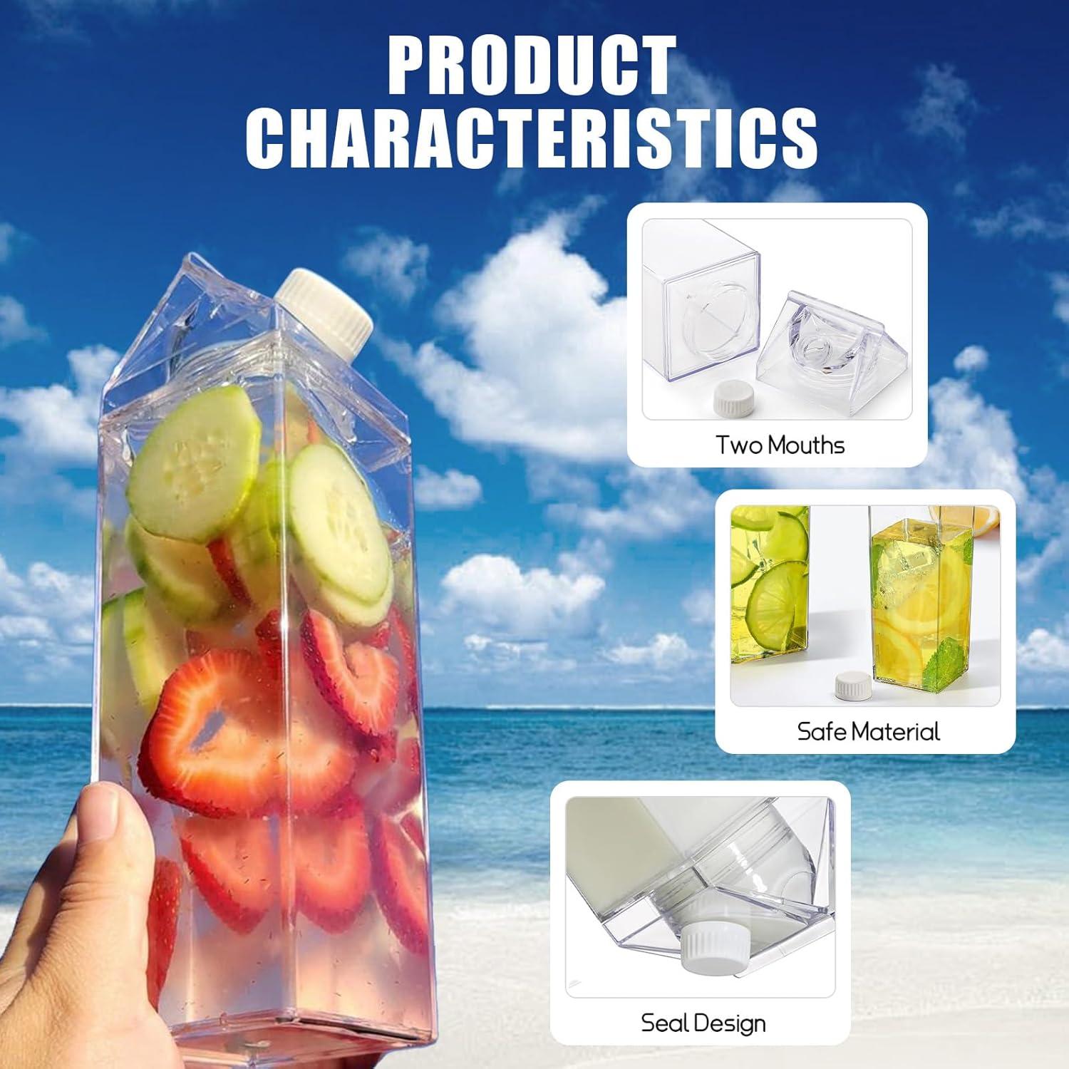 Paquete de 2 Botellas de Agua Canumer 1 L A Prueba de Fugas