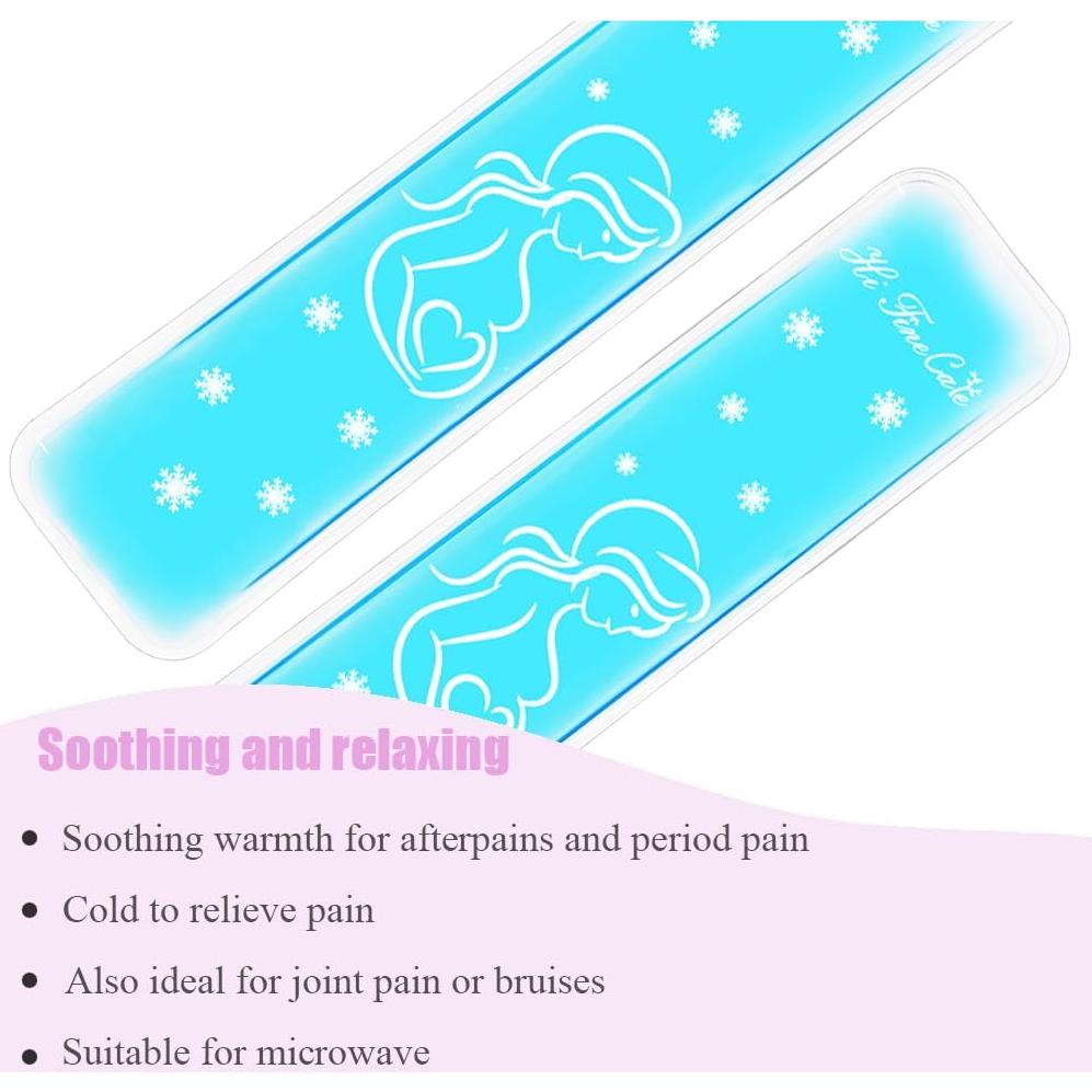 Paquete de Hielo Postparto Reutilizable HI FINE CARE - 2 Almohadillas Frías