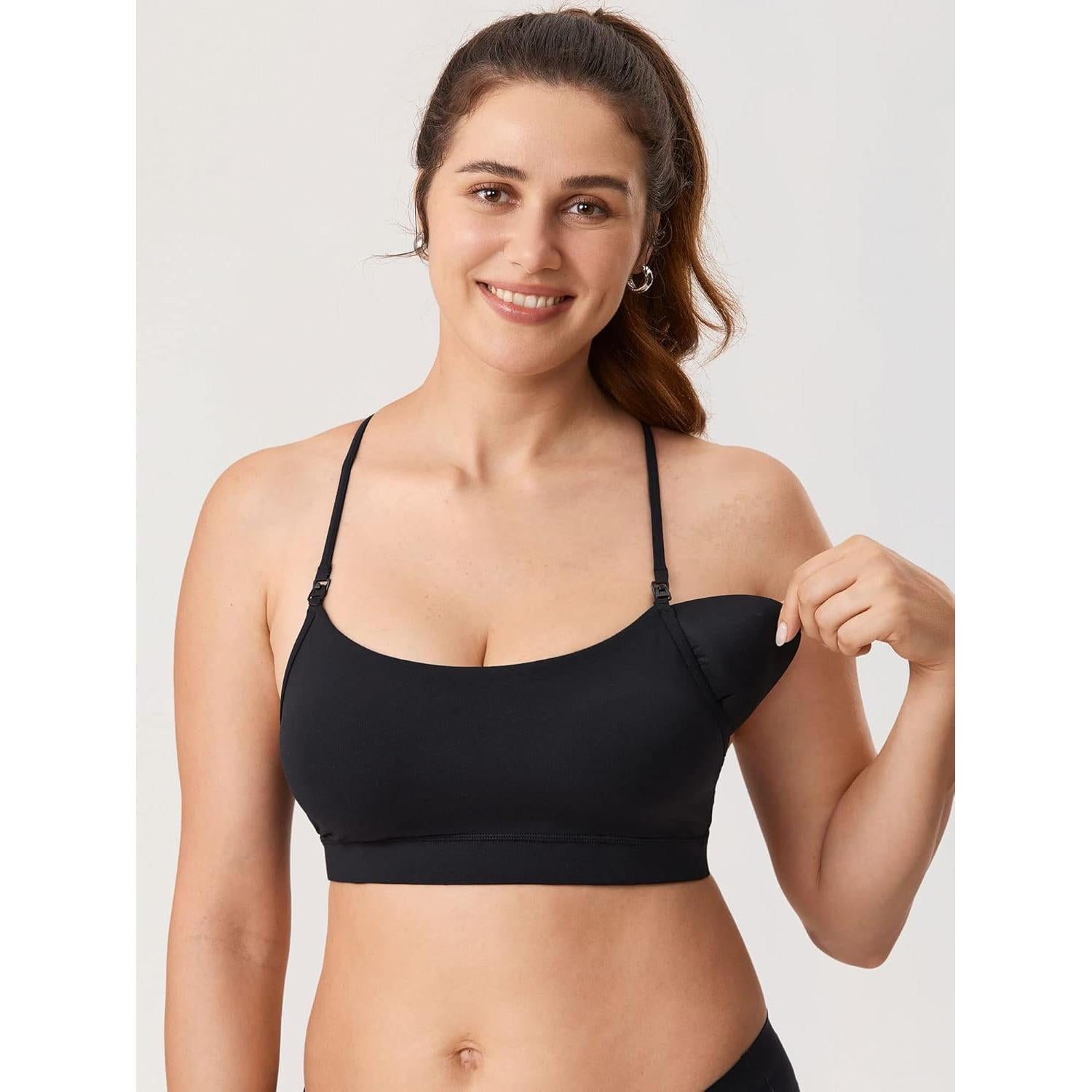 Sujetador Deportivo de Maternidad MOMANDA para Lactancia Negro