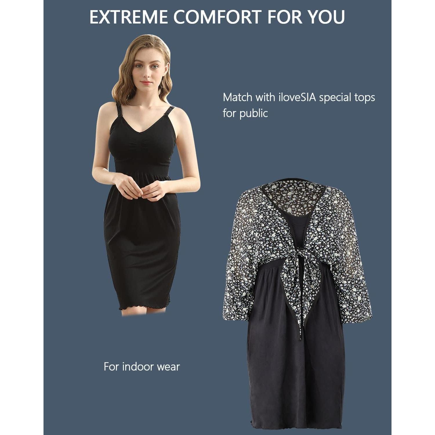 Vestidos de Lactancia iLoveSIA - Paquete de 3 XL - Suaves y Cómodos