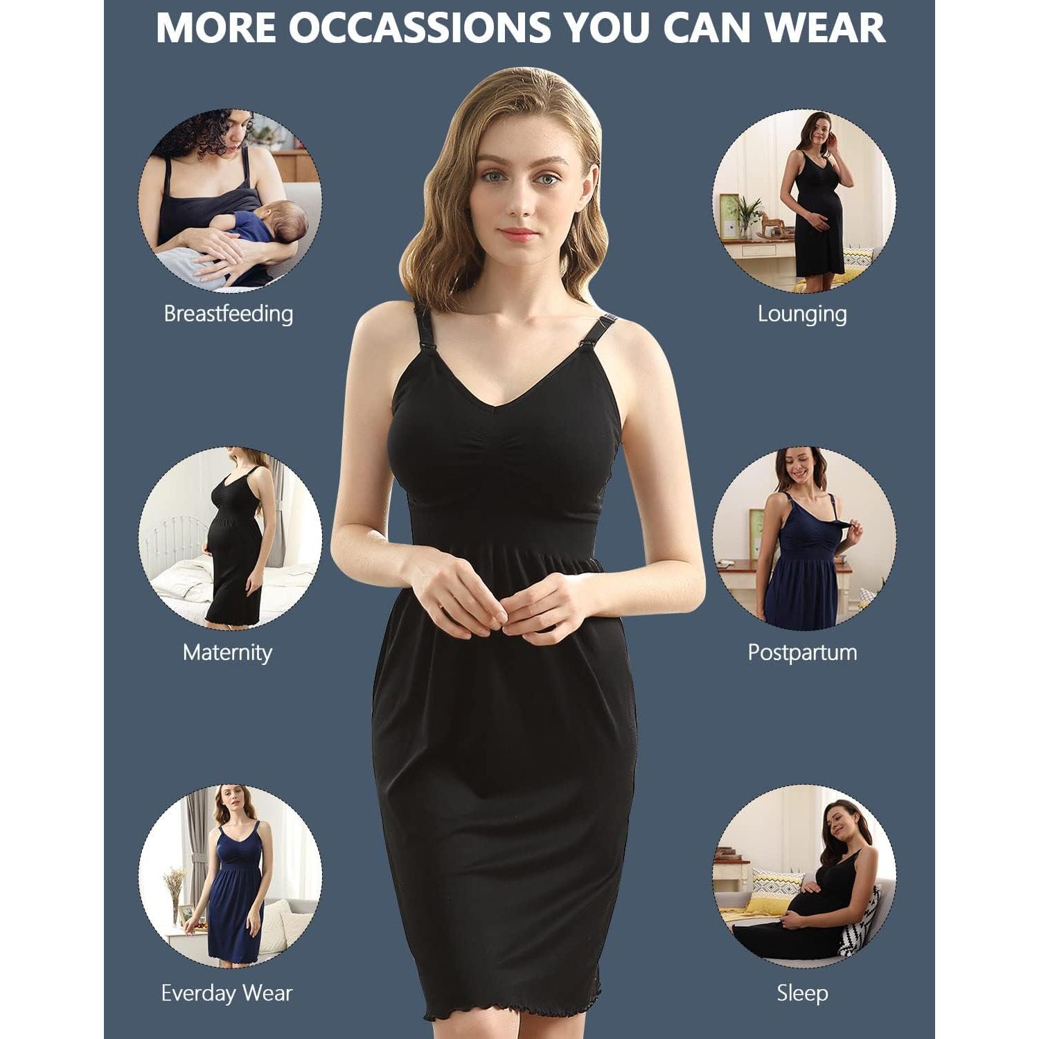 Vestidos de Lactancia iLoveSIA - Paquete de 3 XL - Suaves y Cómodos