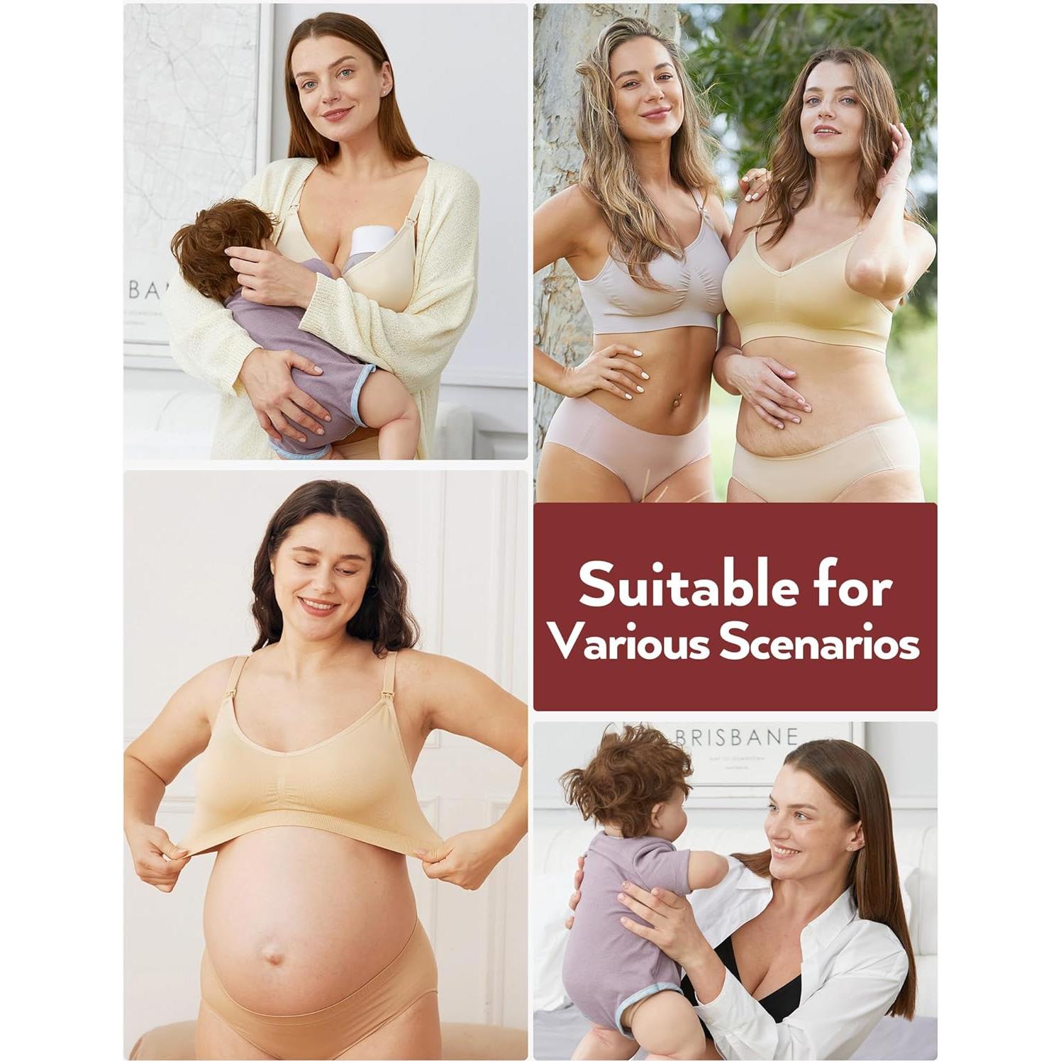 Sujetadores de Maternidad HOFISH para Lactancia - Paquete de 3