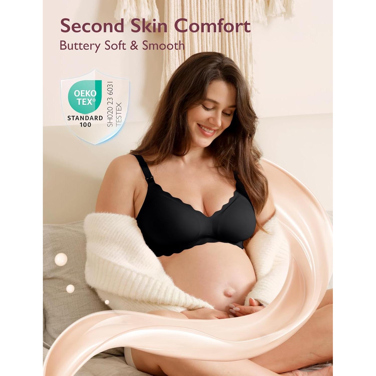 Sostén de Lactancia Momcozy Sin Costuras Negro Pequeño