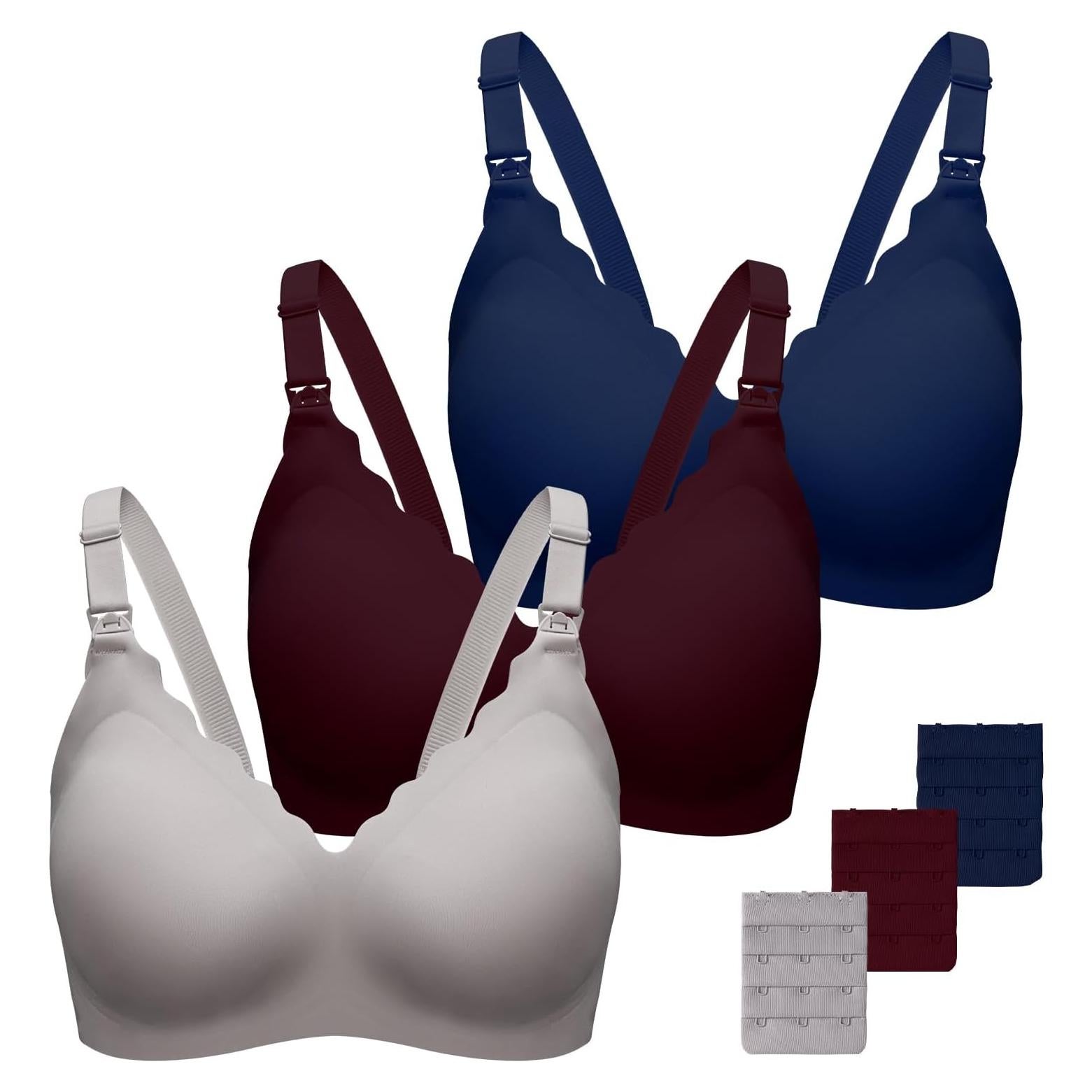 Paquete de 3 Sujetadores de Lactancia Sin Costuras - Maternidad