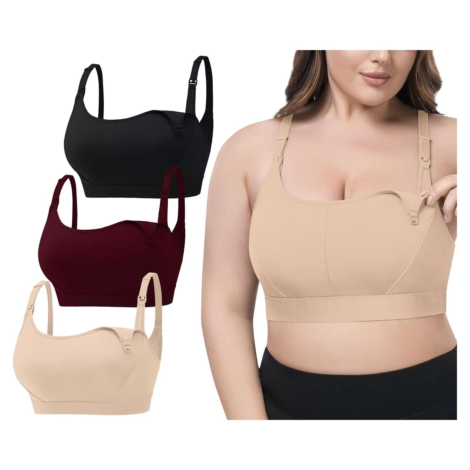 Sostenes de Maternidad Bralette Ajustable 3 Piezas S-4XL