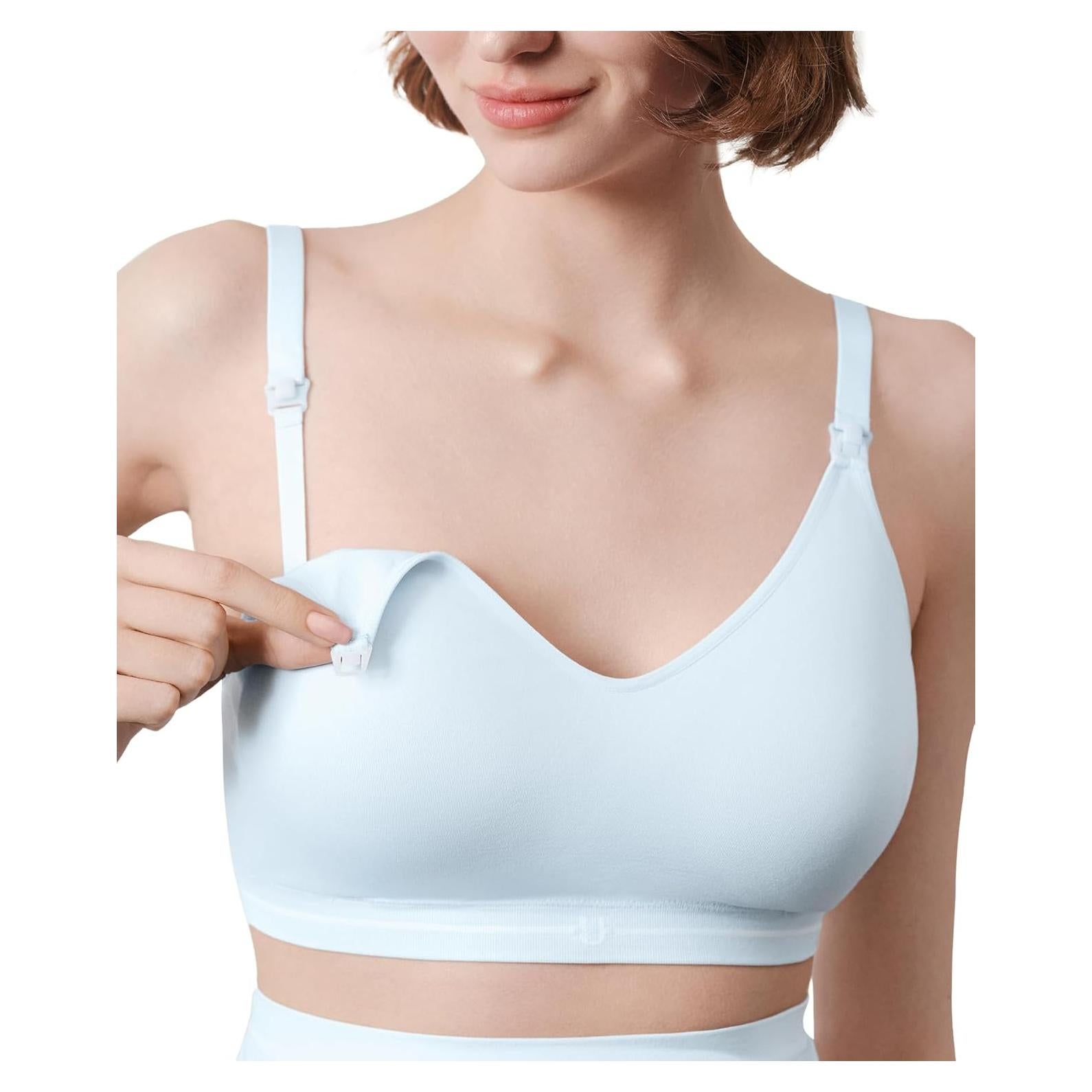 Sostén de Lactancia Ubras Mediano Azul Bebé, Sin Costuras