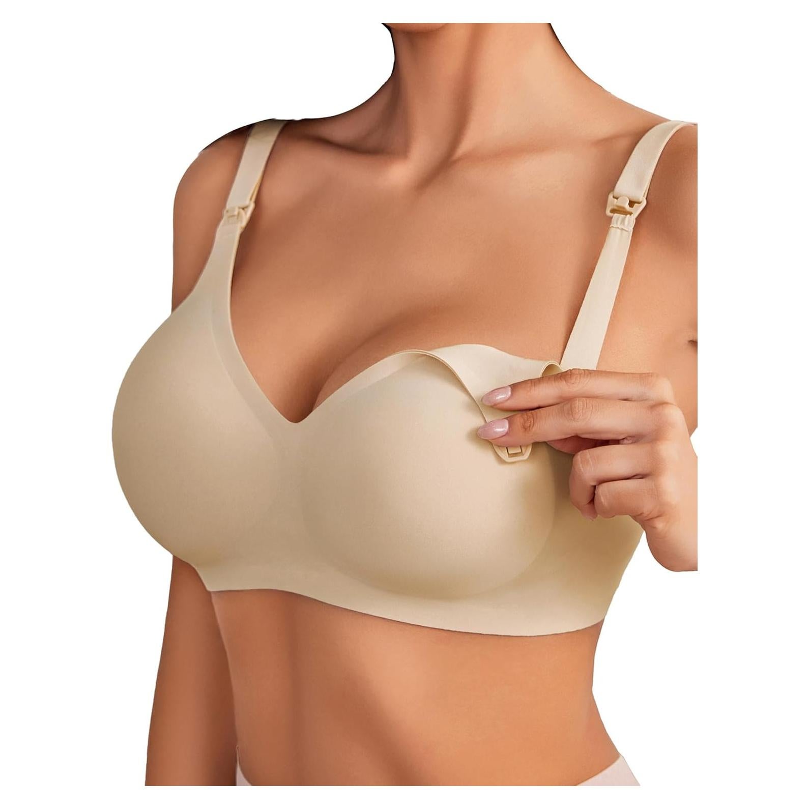 Sujetador de Lactancia Avidlove Sin Costuras Grande Caqui