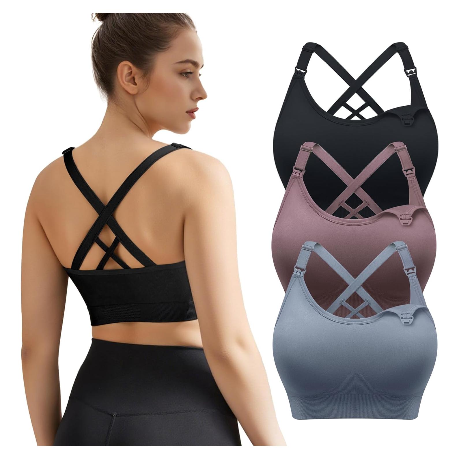 Pack 3 Sujetadores de Lactancia Sin Costuras para Mujeres