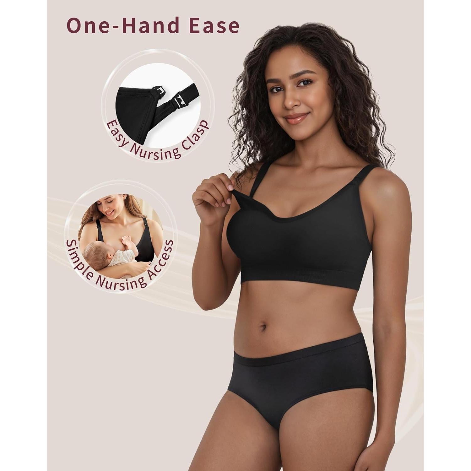 Pack 3 Sujetadores de Lactancia Sin Costuras para Mujeres