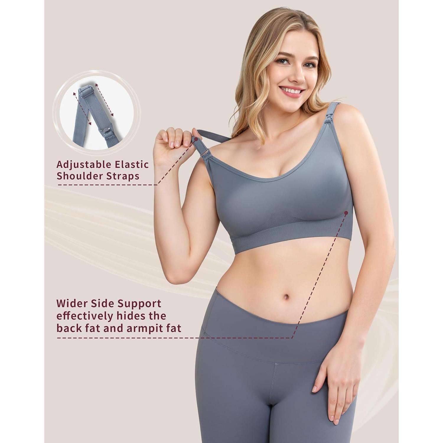 Pack 3 Sujetadores de Lactancia Sin Costuras para Mujeres