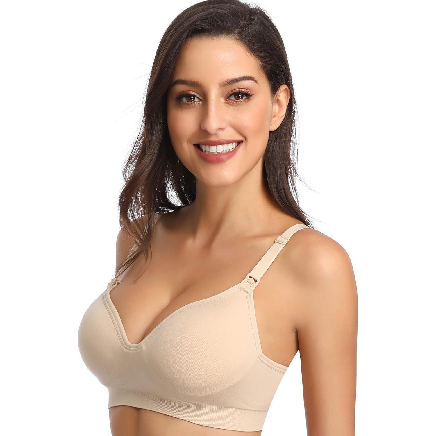 Sujetador de Lactancia Sin Costuras GXXGE Acolchado Mediano