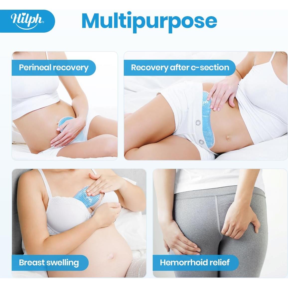 Paquete de Hielo Perineal Hilph - 2 Almohadillas + 24 Fundas