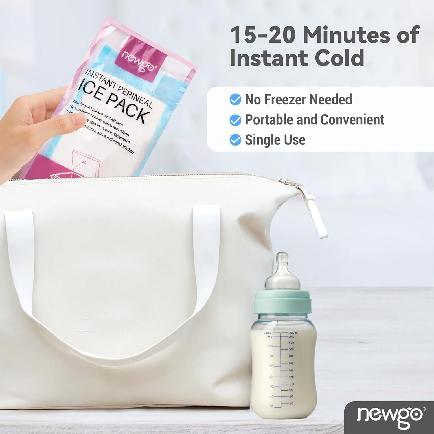 Paquetes Fríos Desechables NEWGO Postparto 12 Pcs Alivio Dolor