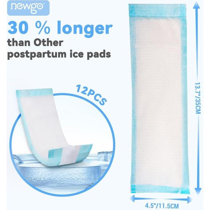 Paquetes Fríos Desechables NEWGO Postparto 12 Pcs Alivio Dolor