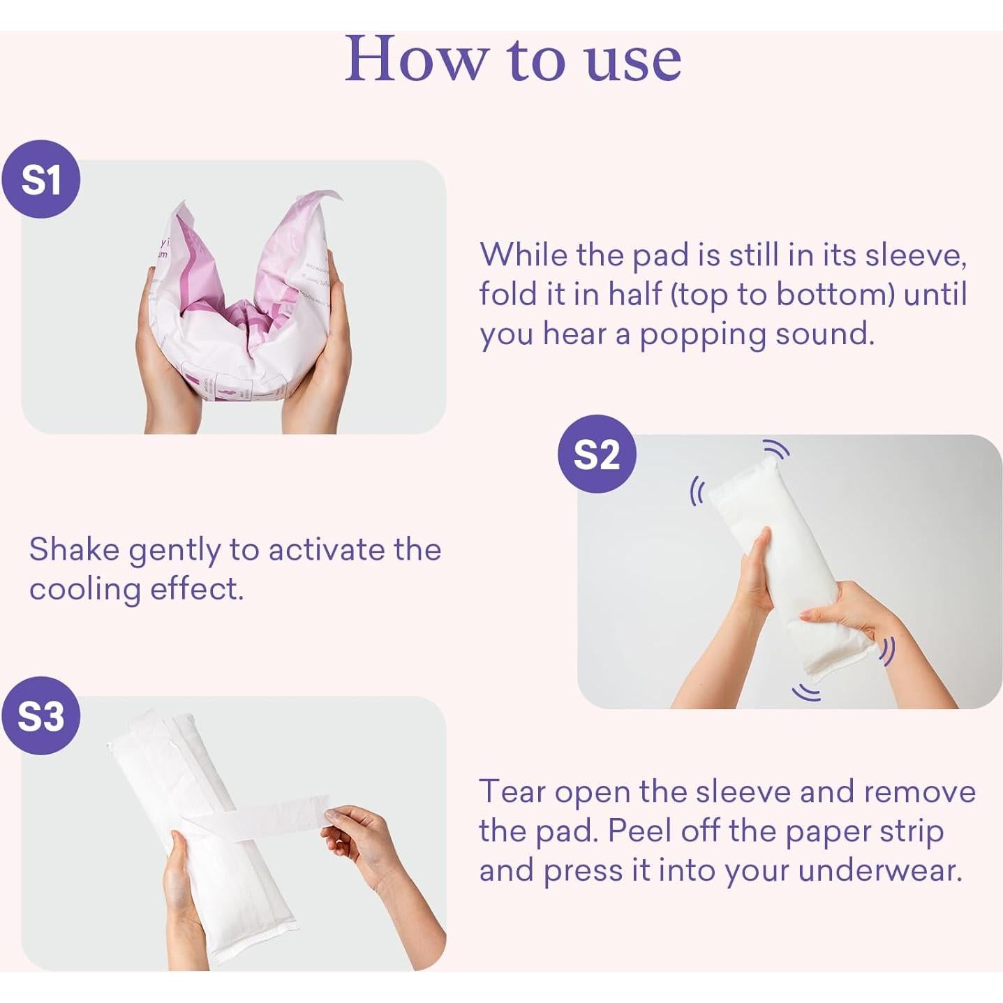 Compresas Postparto 2-en-1 PurComfy - 10 Unidades Alivio Dolor