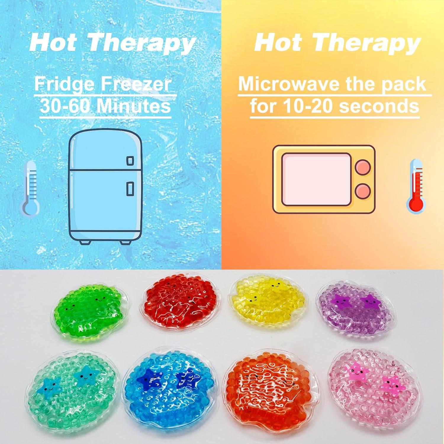 Paquete de Hielo Infantil DINGCAIDC - 8 Compresas Frías de Gel