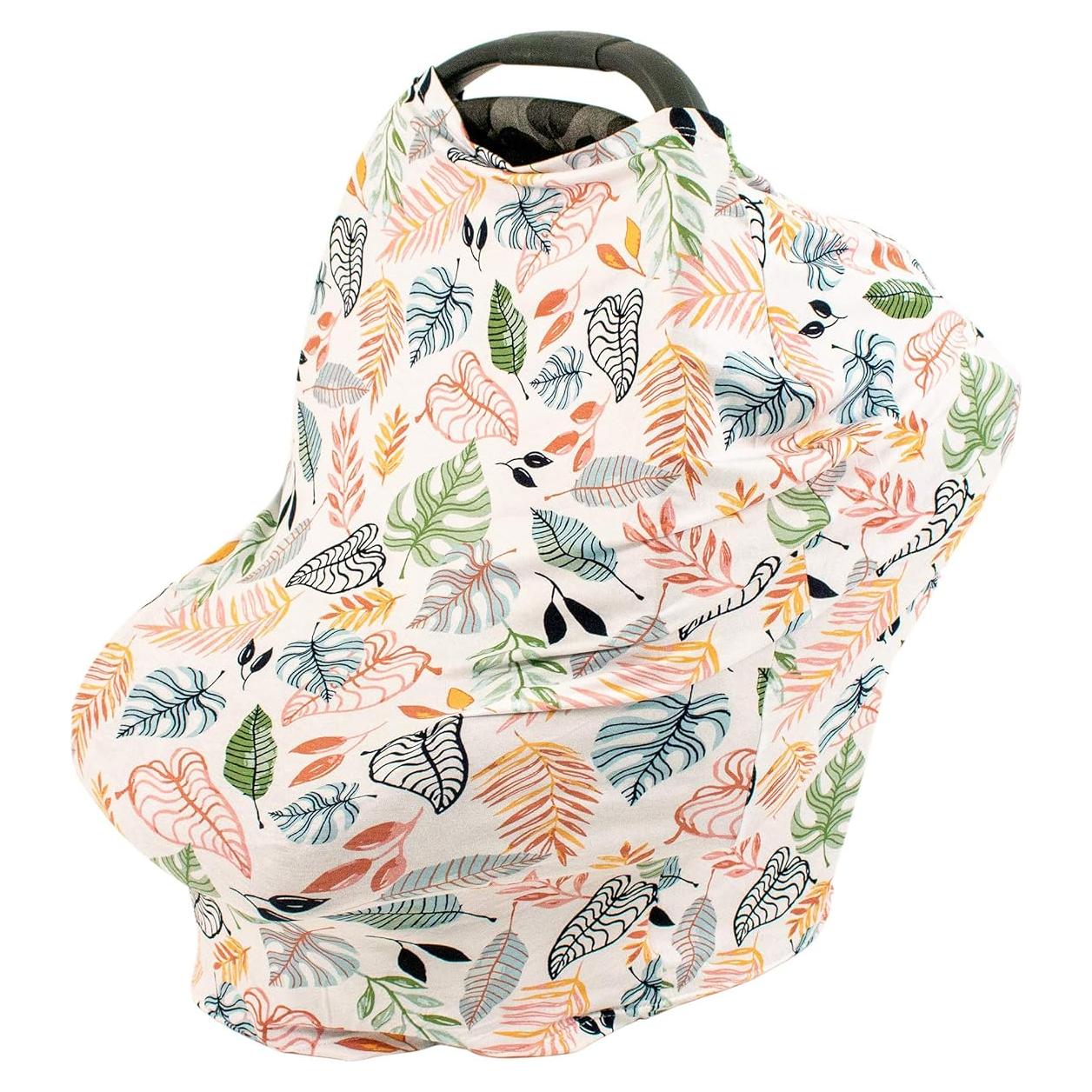 Cubierta Multiuso 5-en-1 Bebe au Lait Tropicana - Lactancia, Chal, Bufanda