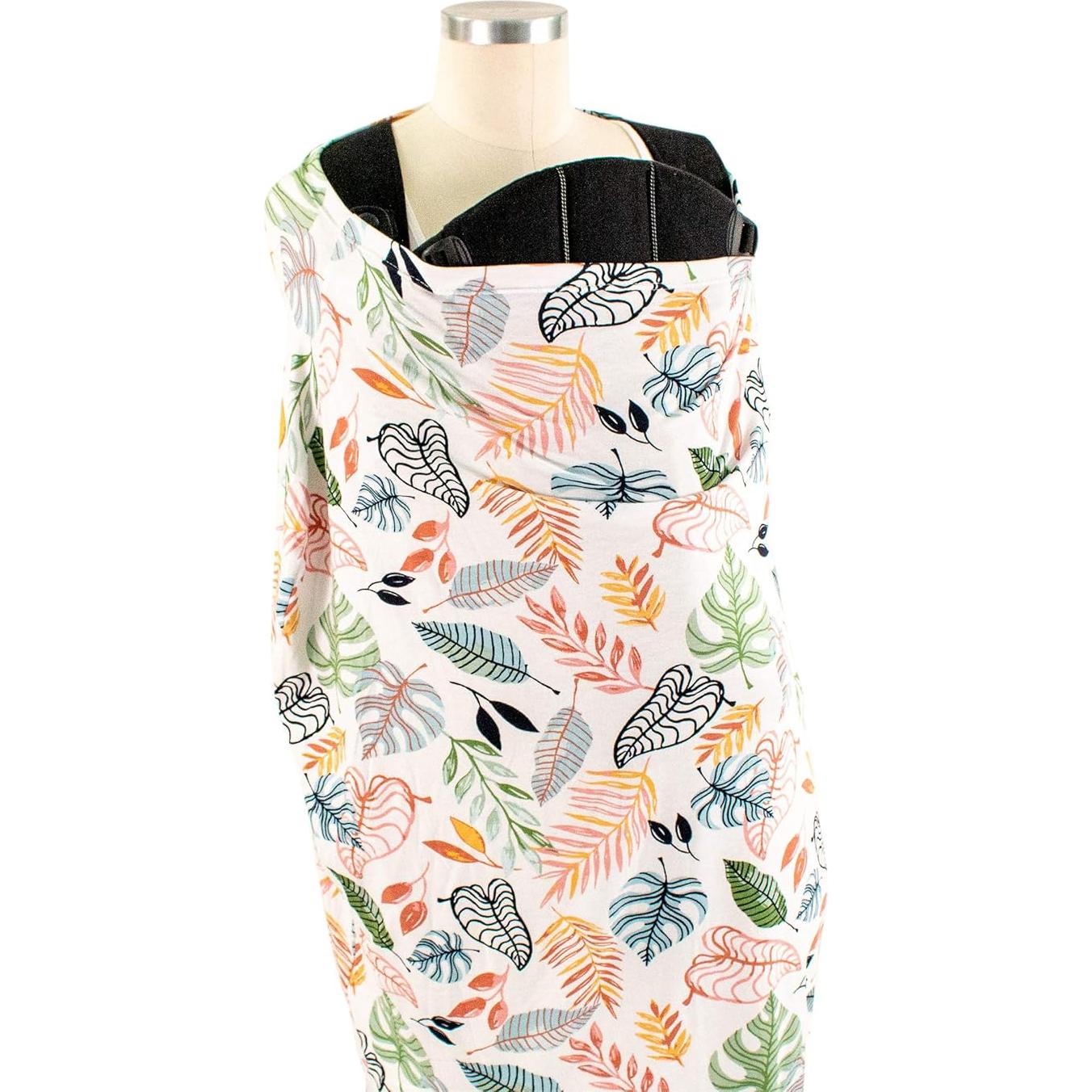 Cubierta Multiuso 5-en-1 Bebe au Lait Tropicana - Lactancia, Chal, Bufanda