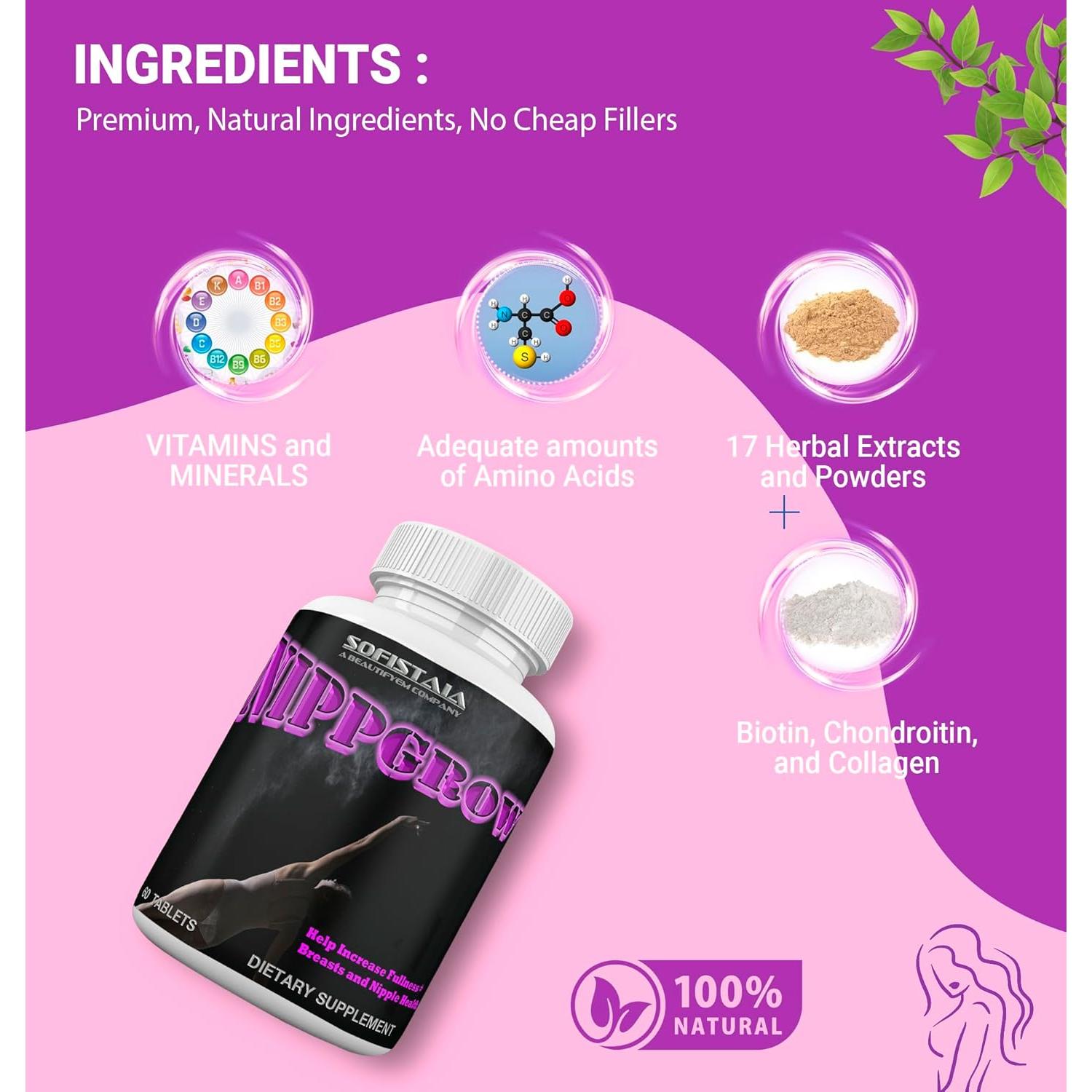 Suplemento Natural Aumento de Pezones NIPPGROW 142g