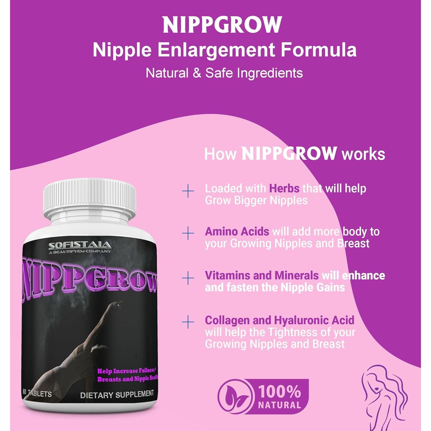 Suplemento Natural Aumento de Pezones NIPPGROW 142g