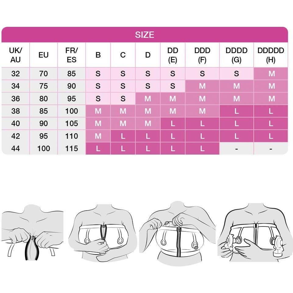 Bustier Manos Libres Medela Easy Expression Mediano Blanco