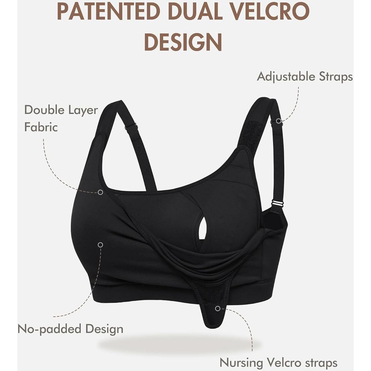 Sostén de Lactancia MOMANDA Grande Negro Sin Alambre