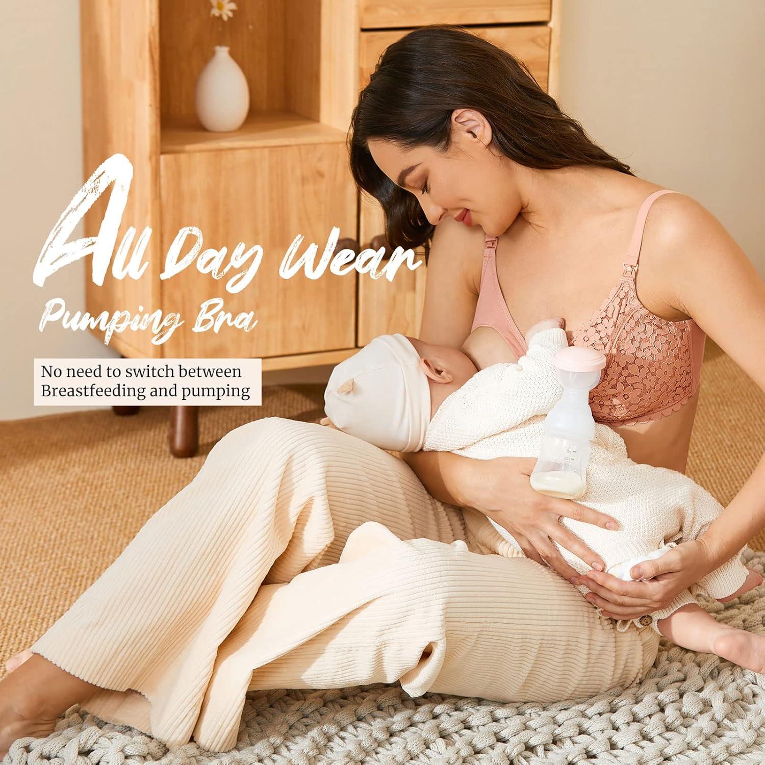 Sostenedor de Lactancia Momanda 36D Negro con Encaje