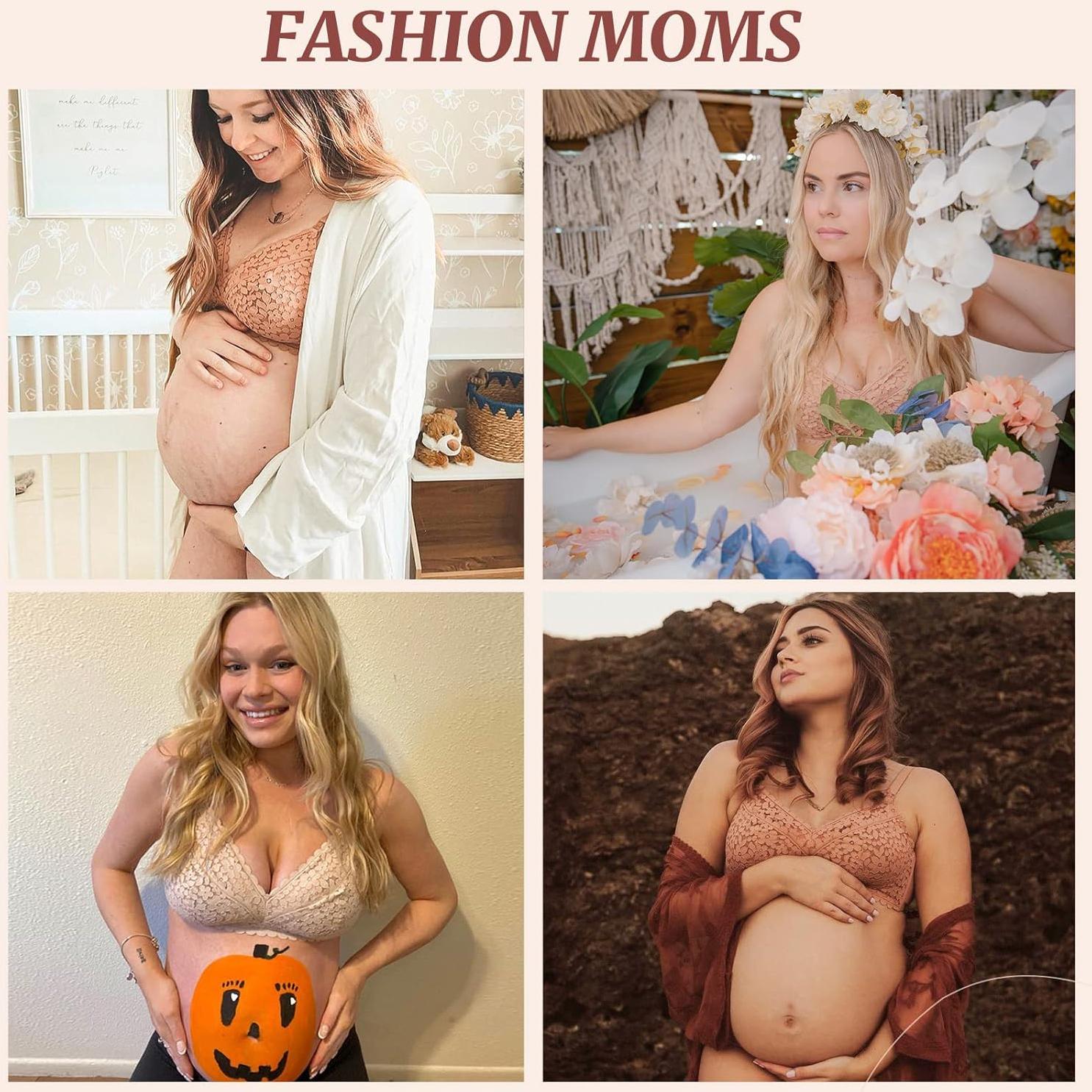 Sostenedor de Lactancia Momanda 36D Negro con Encaje