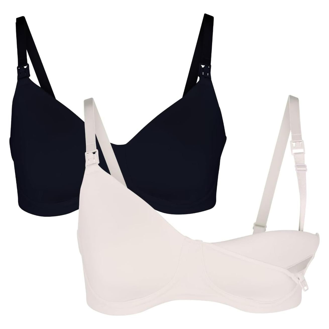 Sostén de Maternidad y Lactancia Simple Wishes 34F - 2 Pzs Negro/Rosa