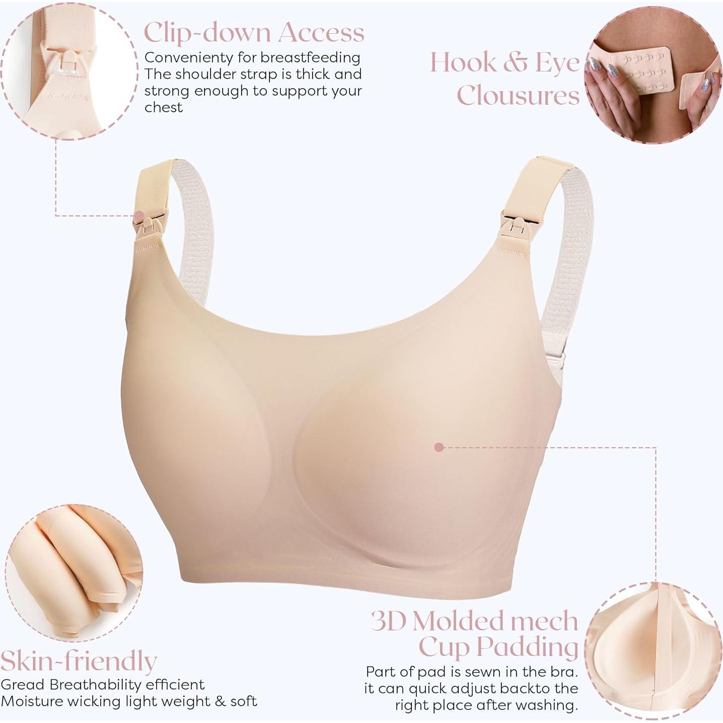 Sujetador de Lactancia Inalámbrico Zomee Nude Mediano