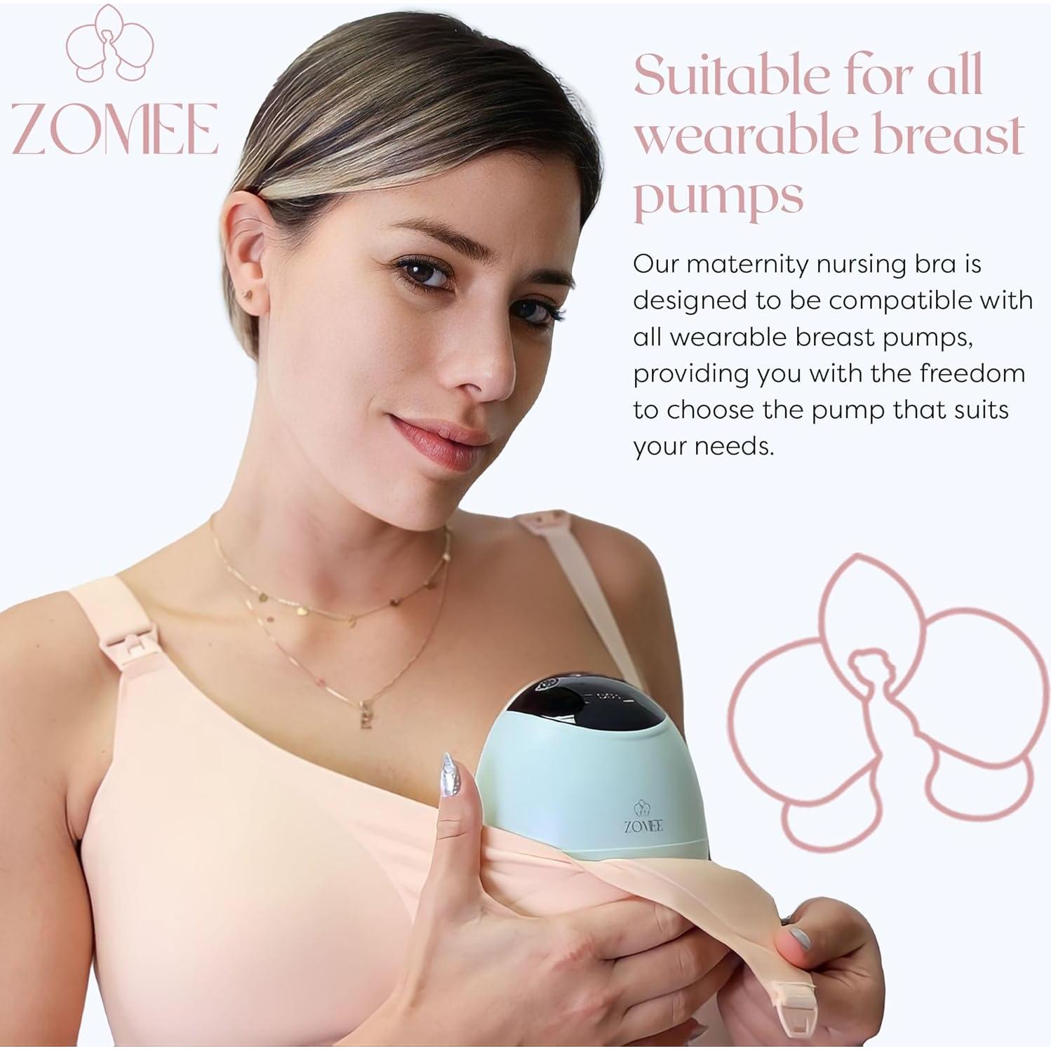 Sujetador de Lactancia Inalámbrico Zomee Nude Mediano