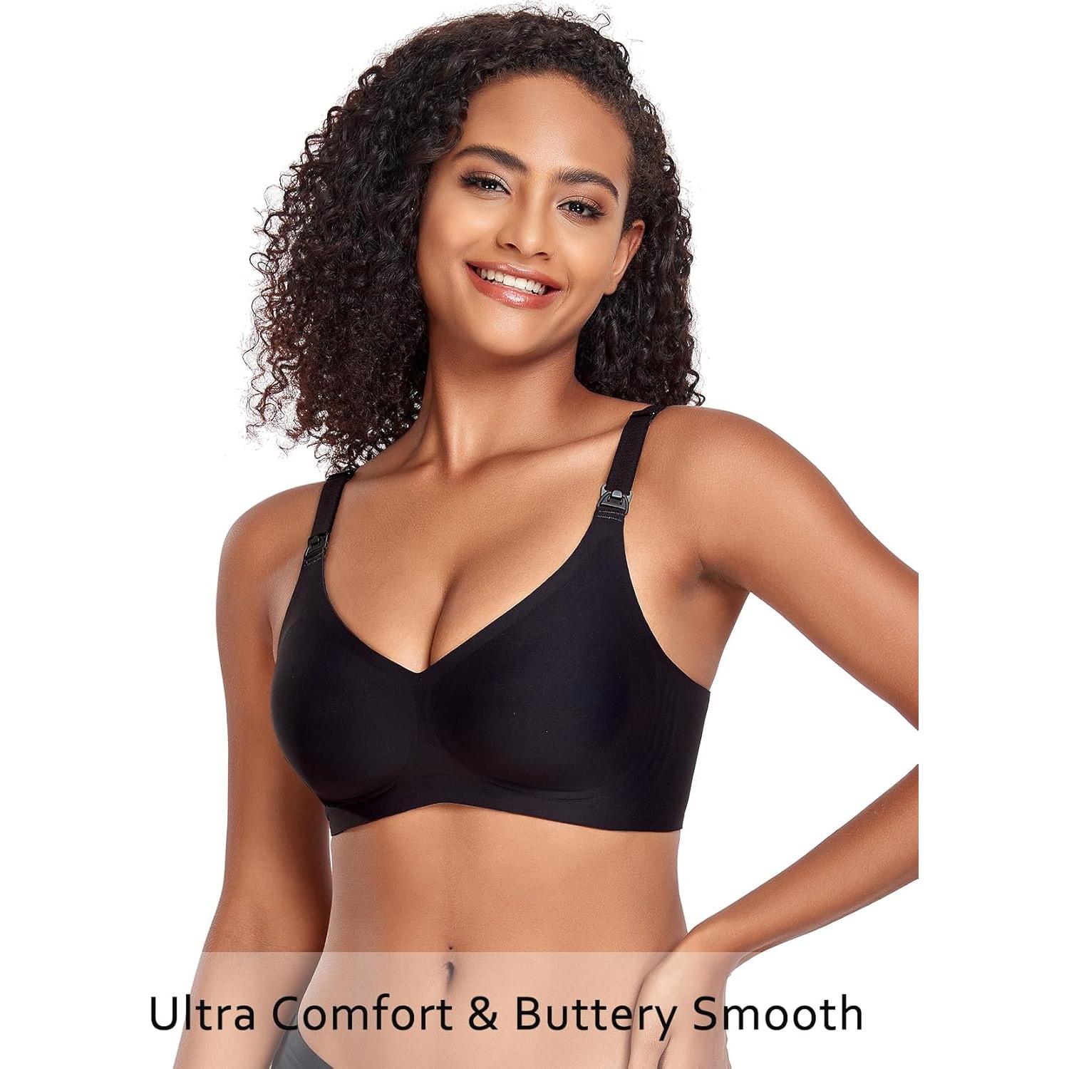 Sostén de Lactancia Vinfact Sin Costuras Negro Grande