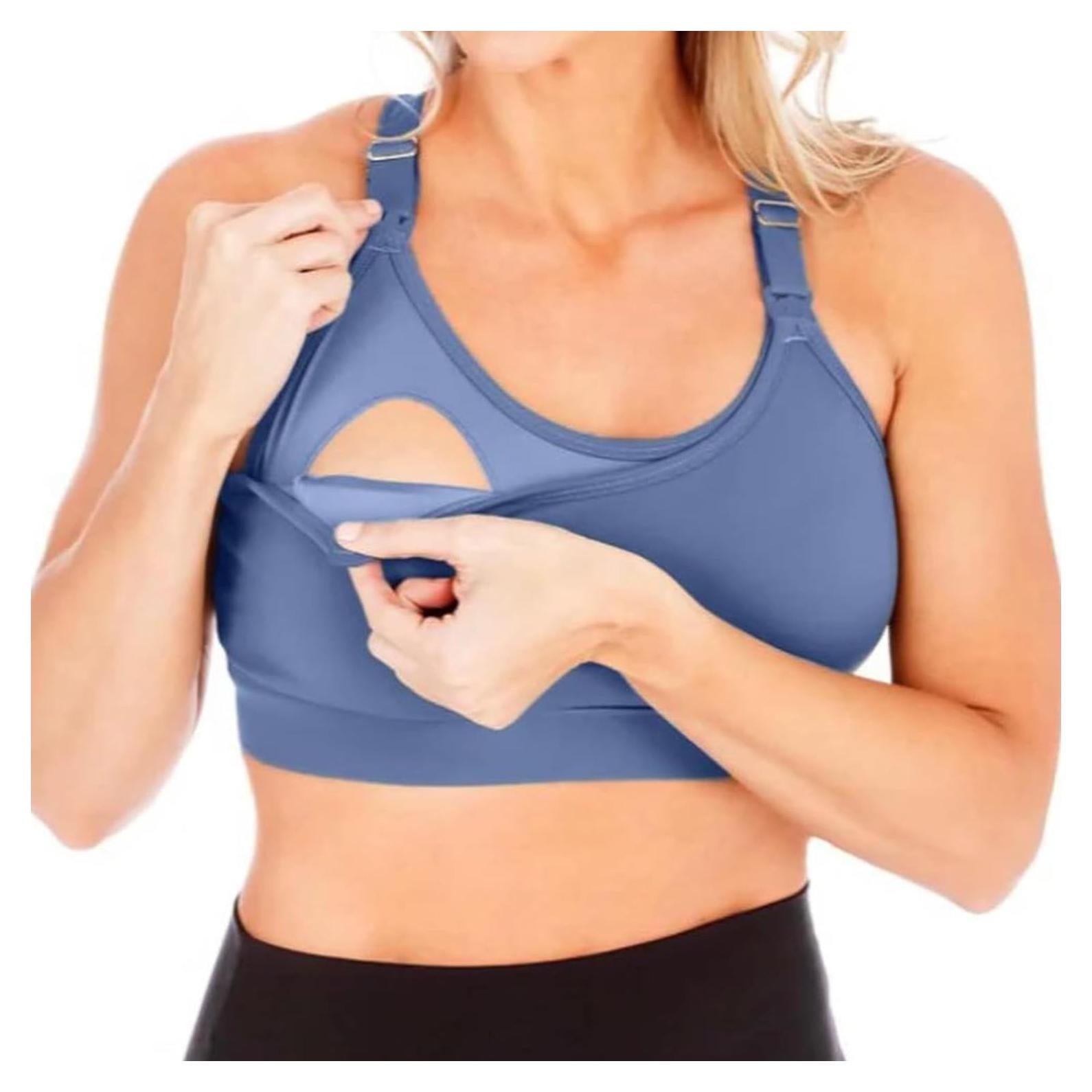 Sostenedor Deportivo de Lactancia Love and Fit Azul Pizarra