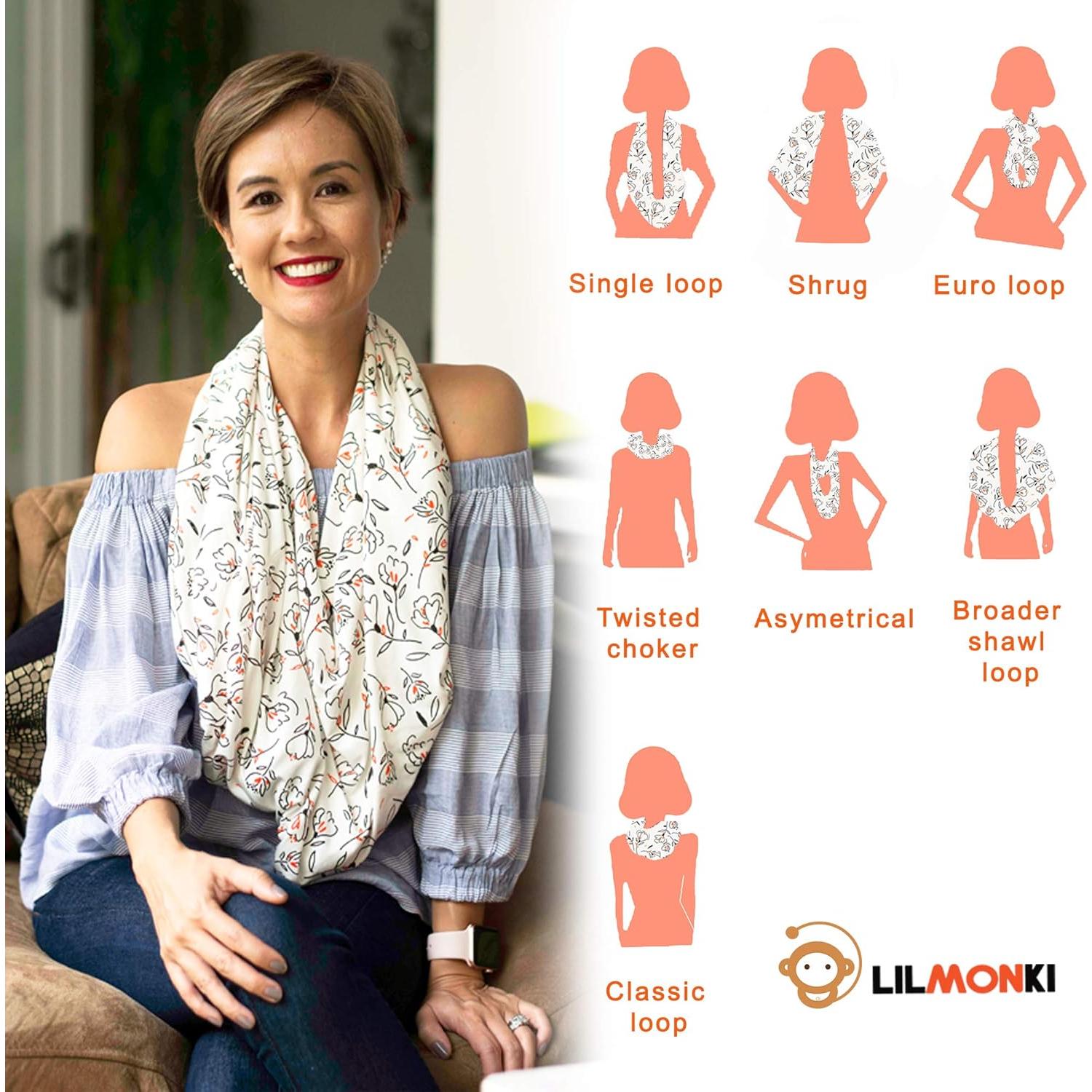 Bufanda de Lactancia Multiusos Lilmonki - Estampado Tulipanes