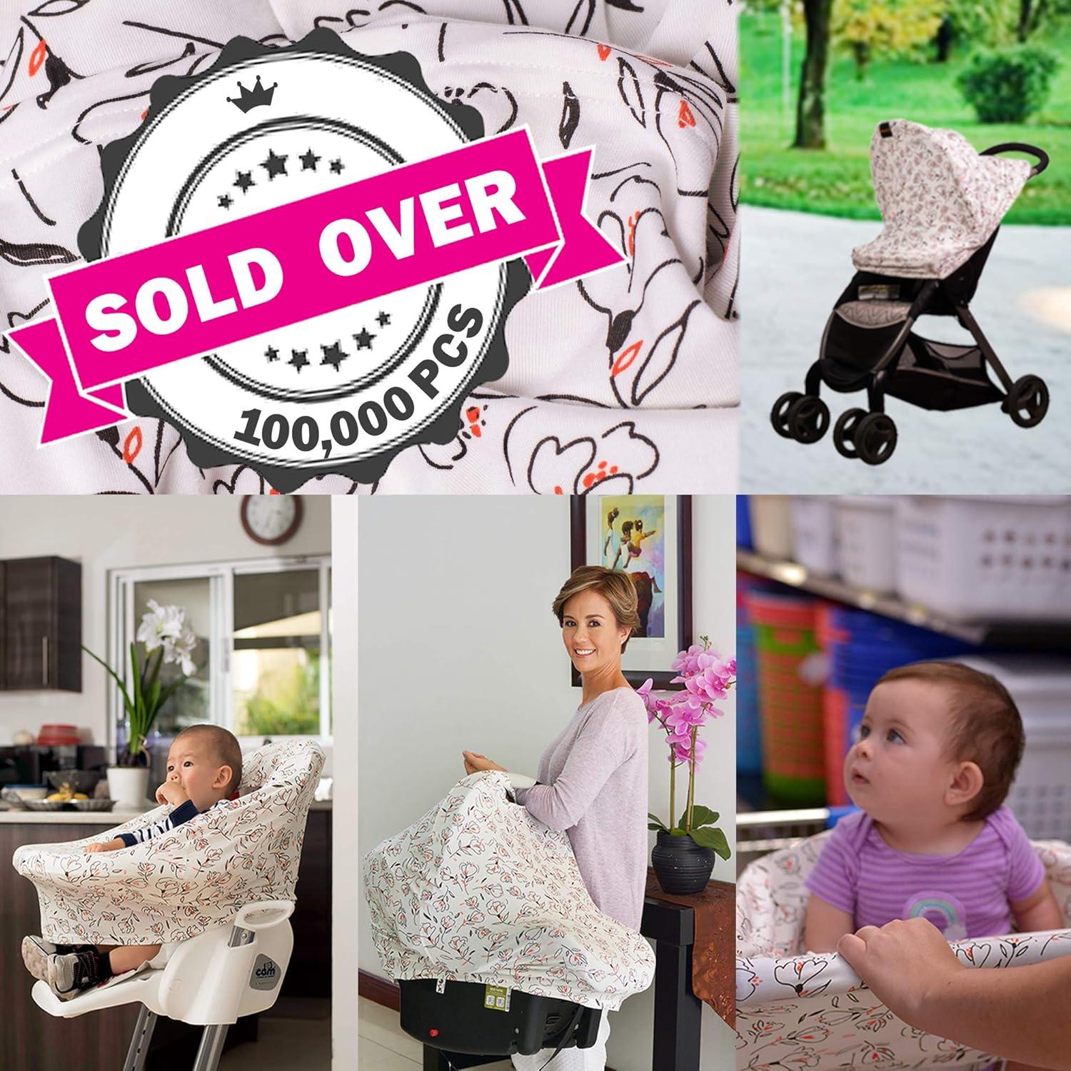 Bufanda de Lactancia Multiusos Lilmonki - Estampado Tulipanes