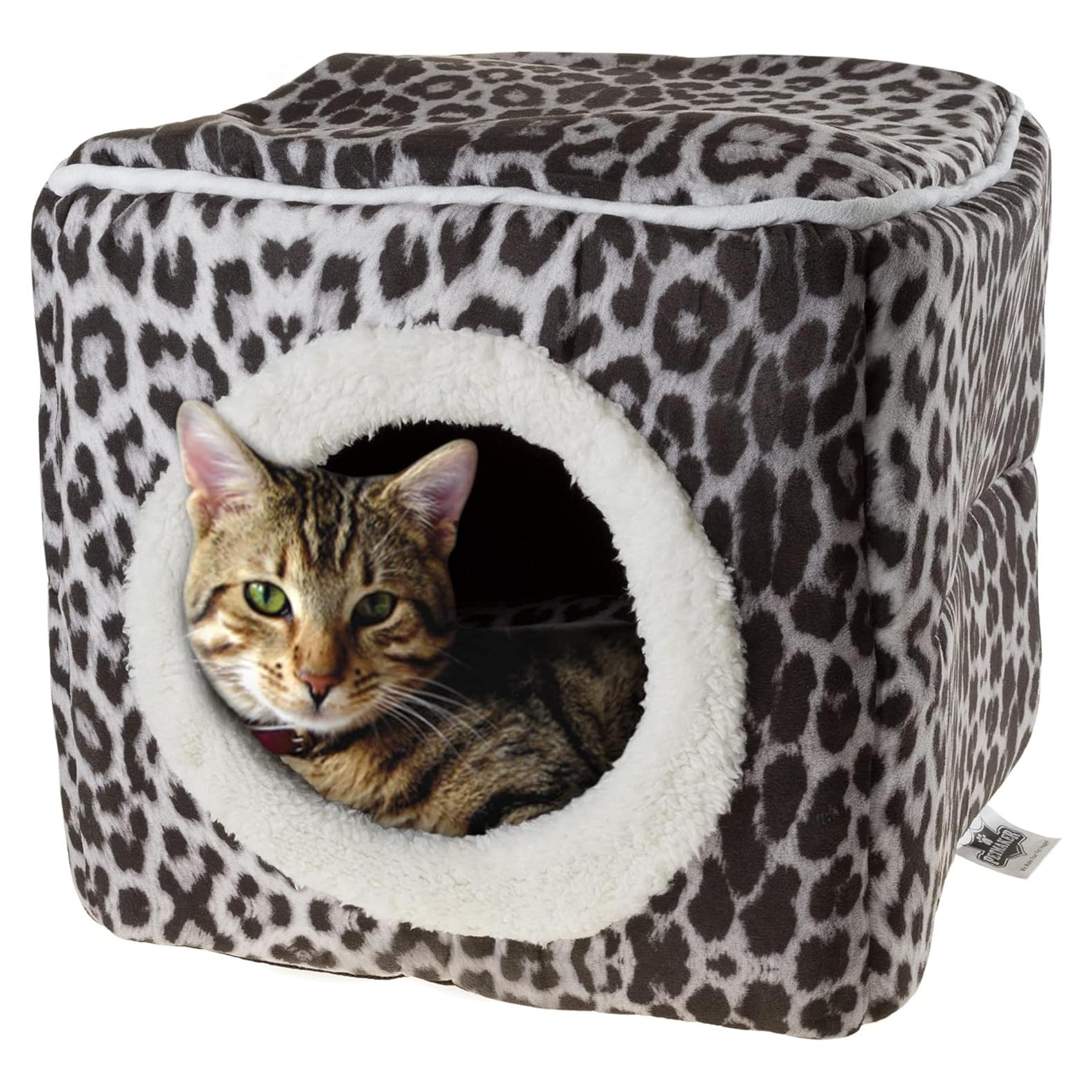Casa para Gatos PETMAKER - Cama Interior con Cojín Removible