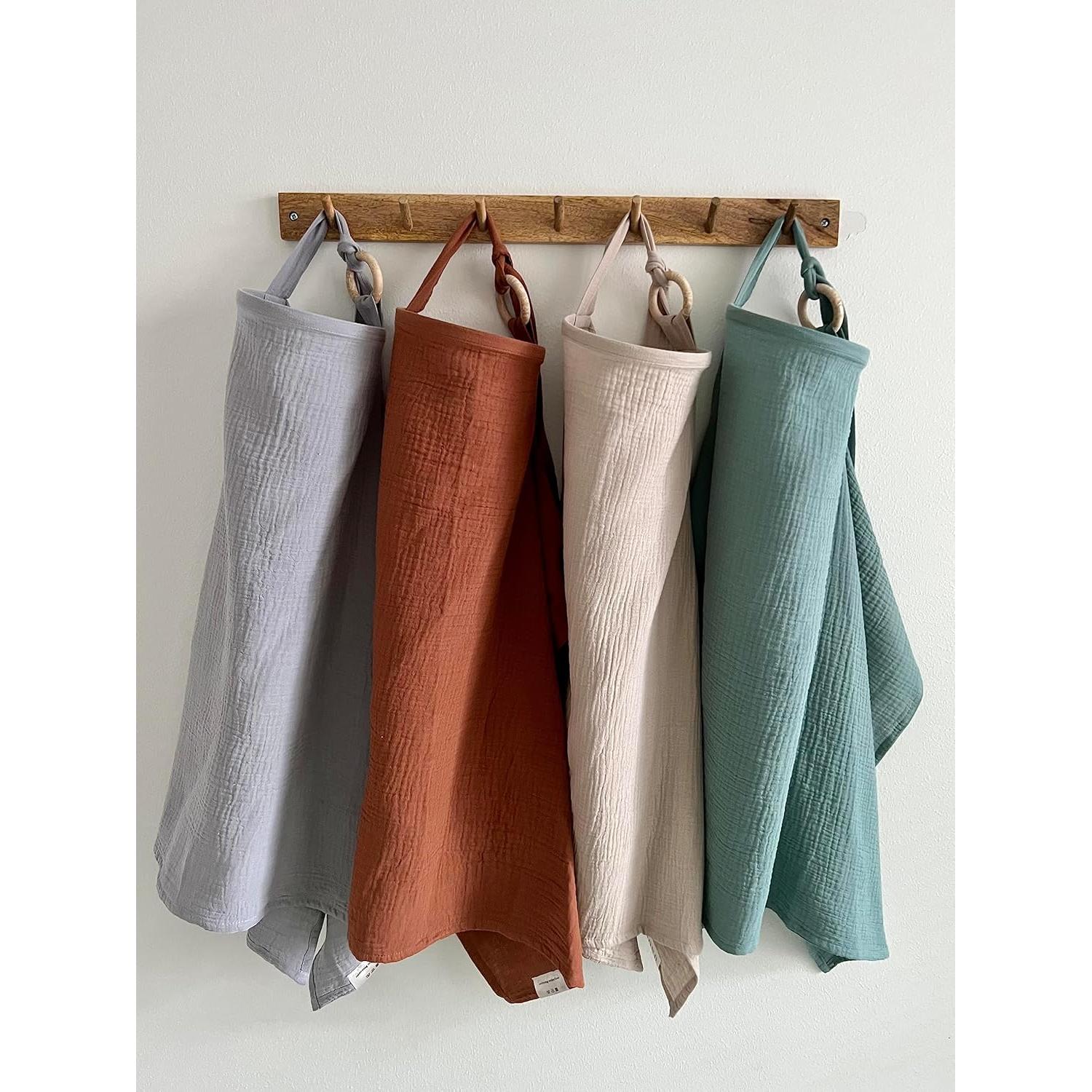 Cubierta de Lactancia BOND de Algodón Muselina Marrón Claro