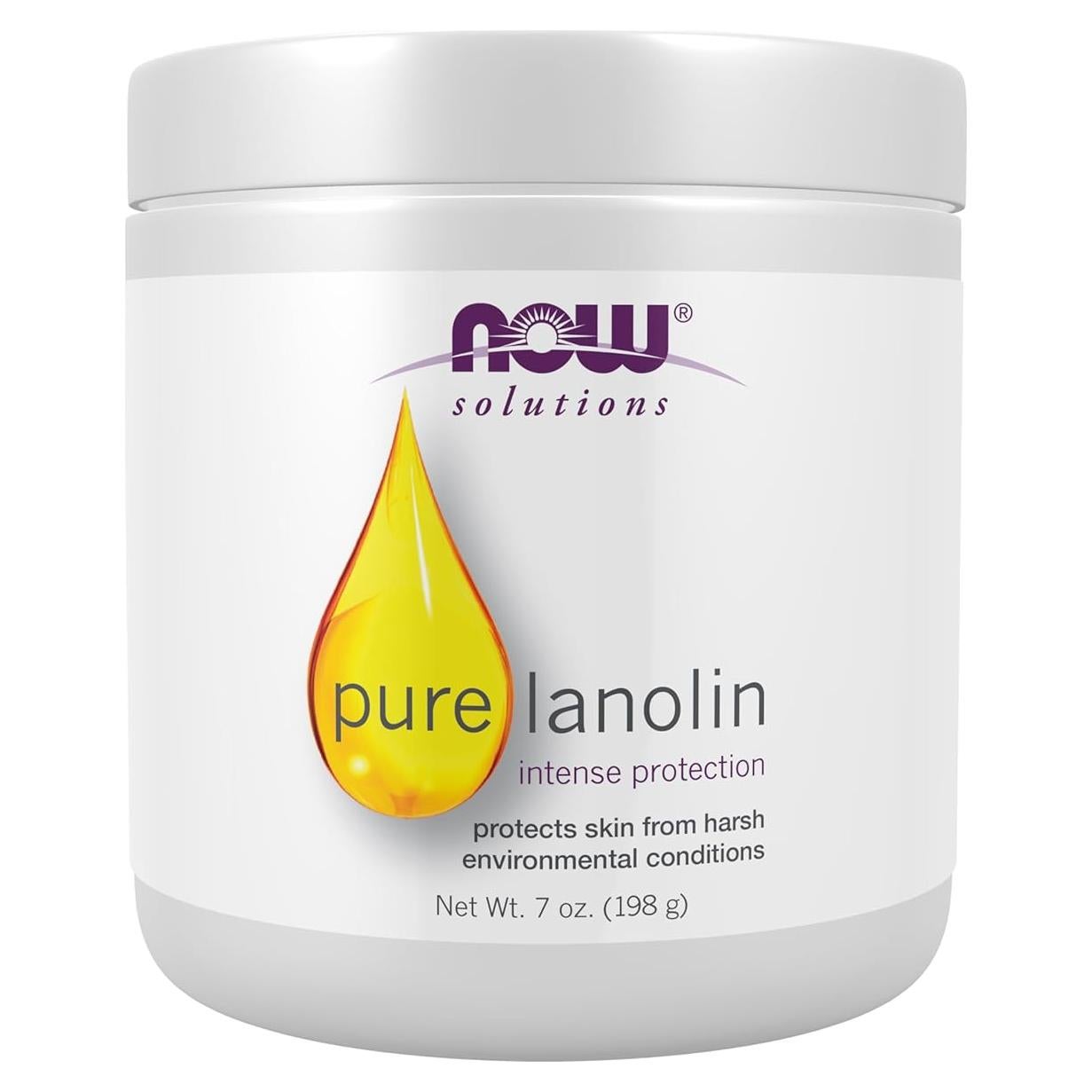 Gel de Lanolina Pura NOW, 198g - Humectante para Piel Seca