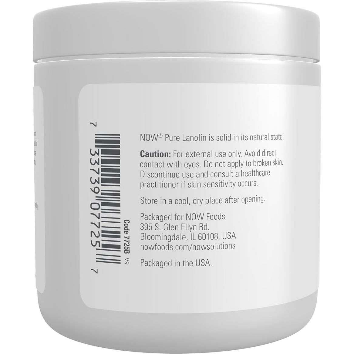 Gel de Lanolina Pura NOW, 198g - Humectante para Piel Seca