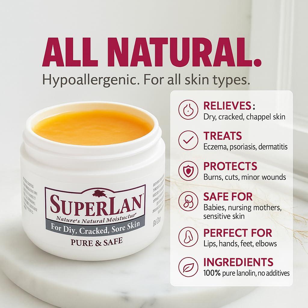 Crema Hidratante de Lanolina Superlan 28.35 g - 100% Natural