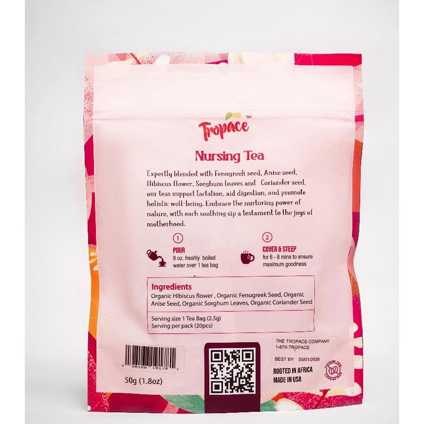 Té de Hibisco Orgánico Tropace para Lactantes - 20 Bolsitas