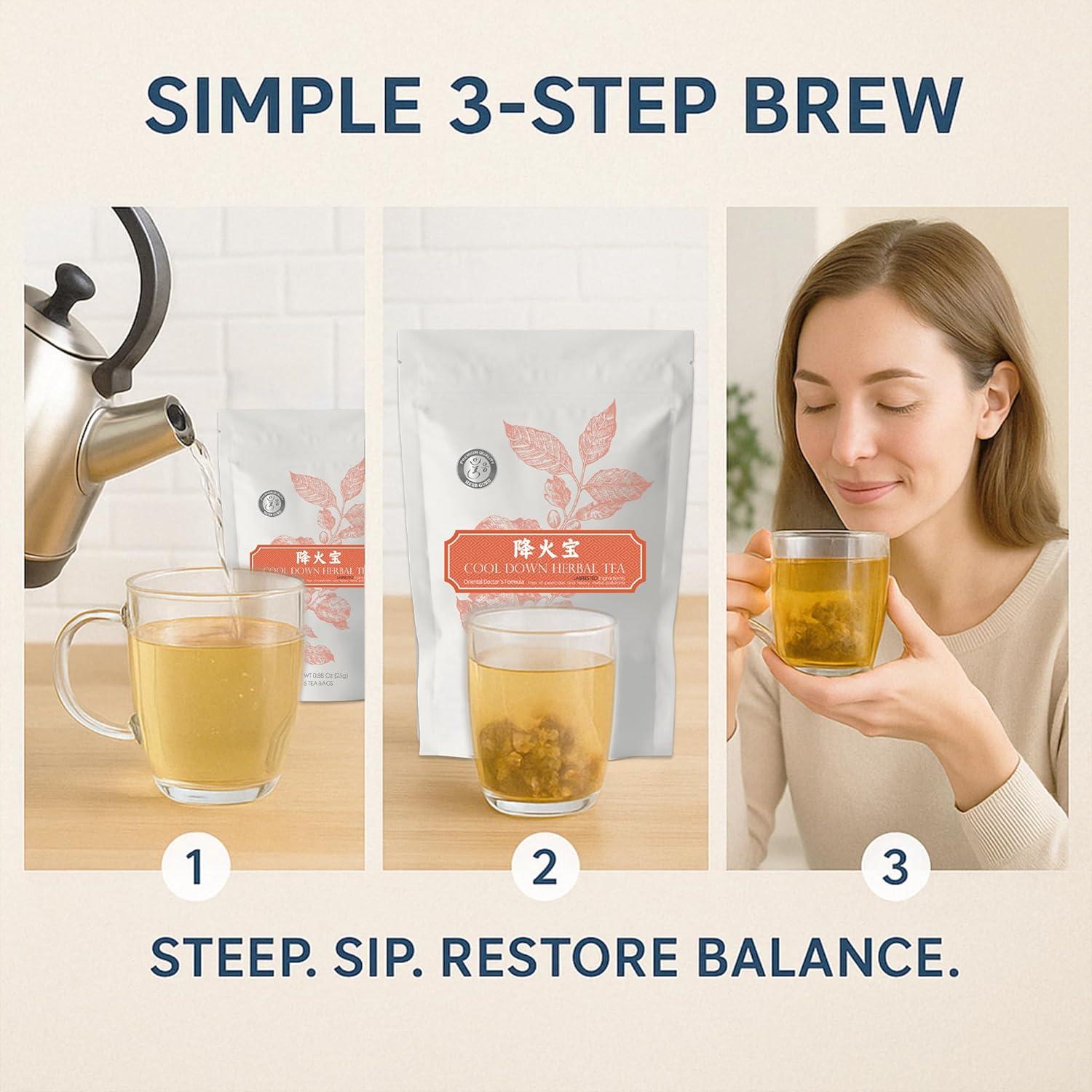 Bolsitas de Té Herbal Herb Guru Cool Down - 24.99g Sin Cafeína