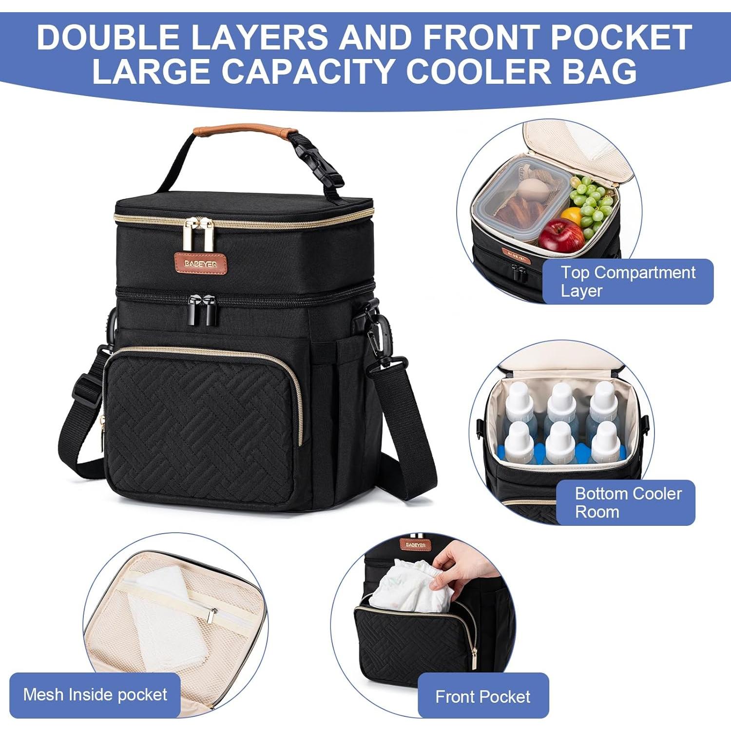 Bolsa de Enfriamiento de Leche Materna BABEYER 8.5L Negra