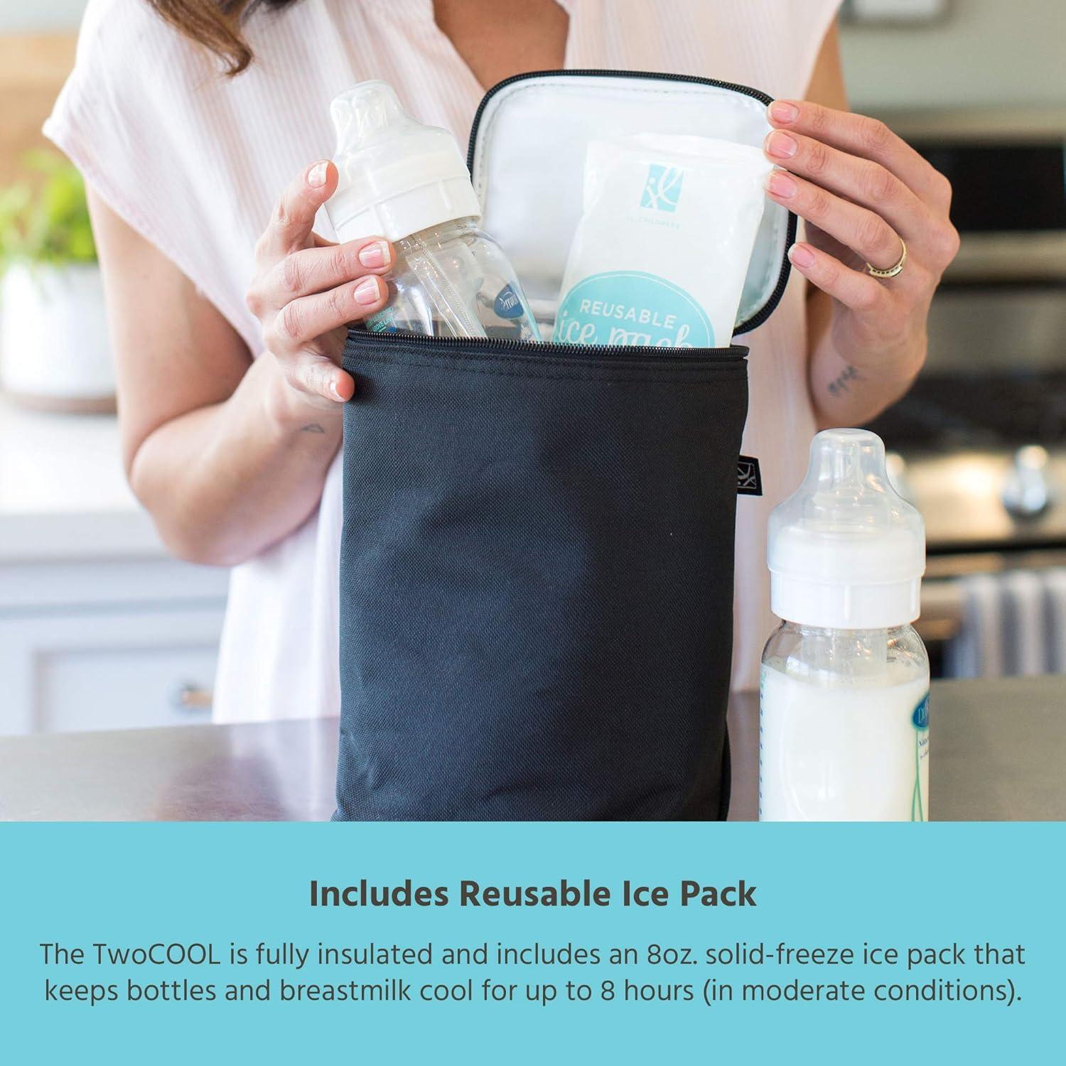 Bolsa de Enfriamiento de Leche Materna J.L. Childress TwoCOOL - Aislada, Compacta, Negro