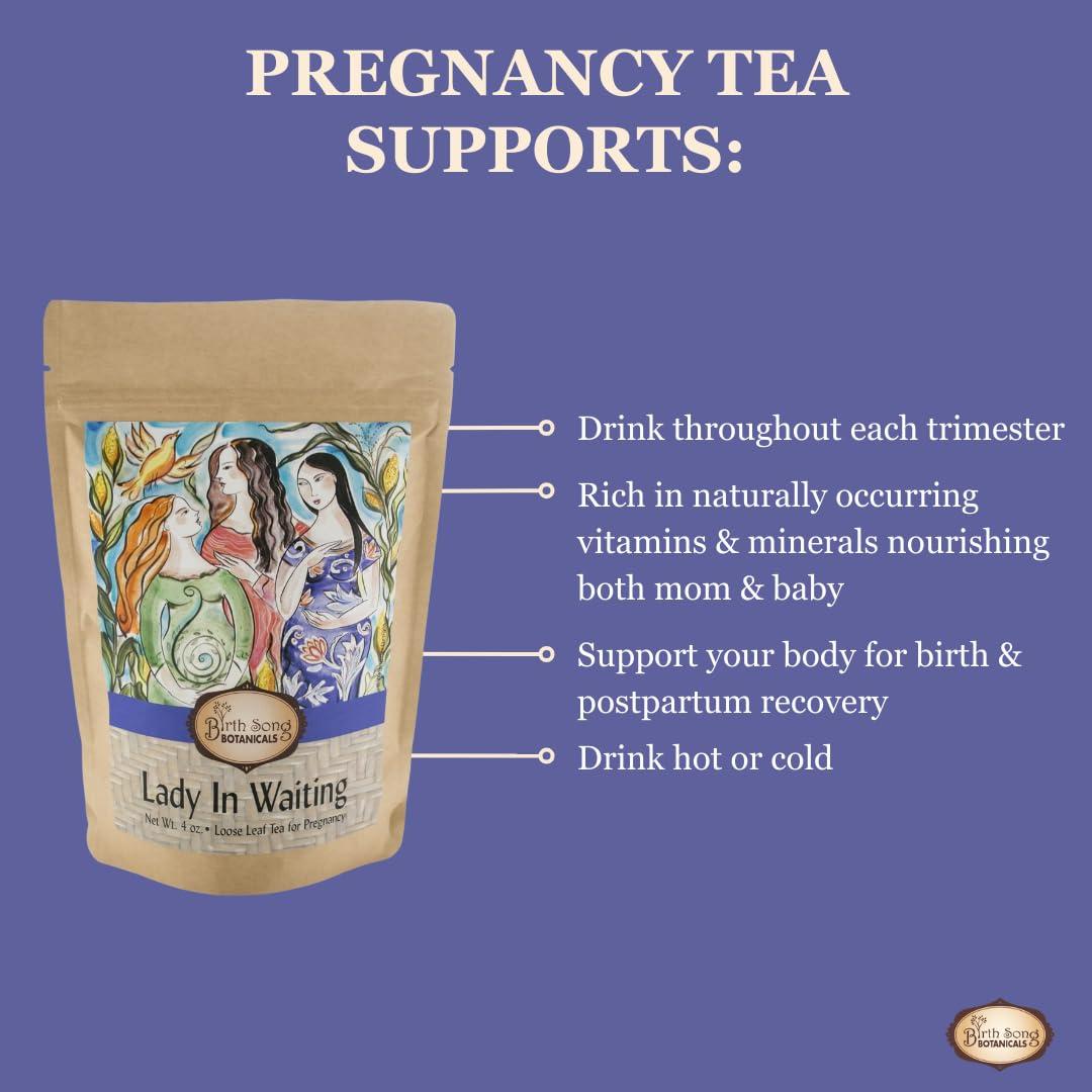 Té de Embarazo Lady in Waiting Birth Song Botanicals 40 Porciones