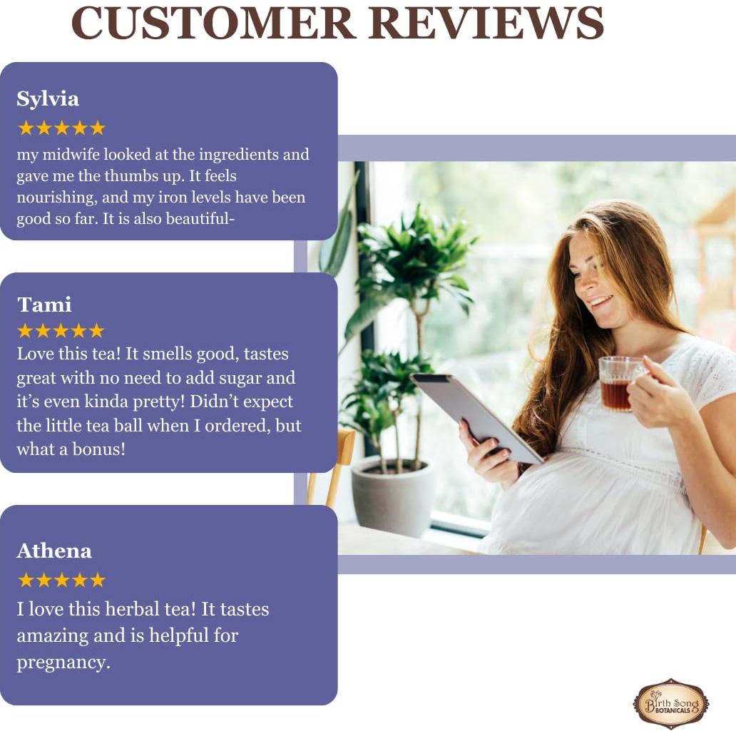 Té de Embarazo Lady in Waiting Birth Song Botanicals 40 Porciones