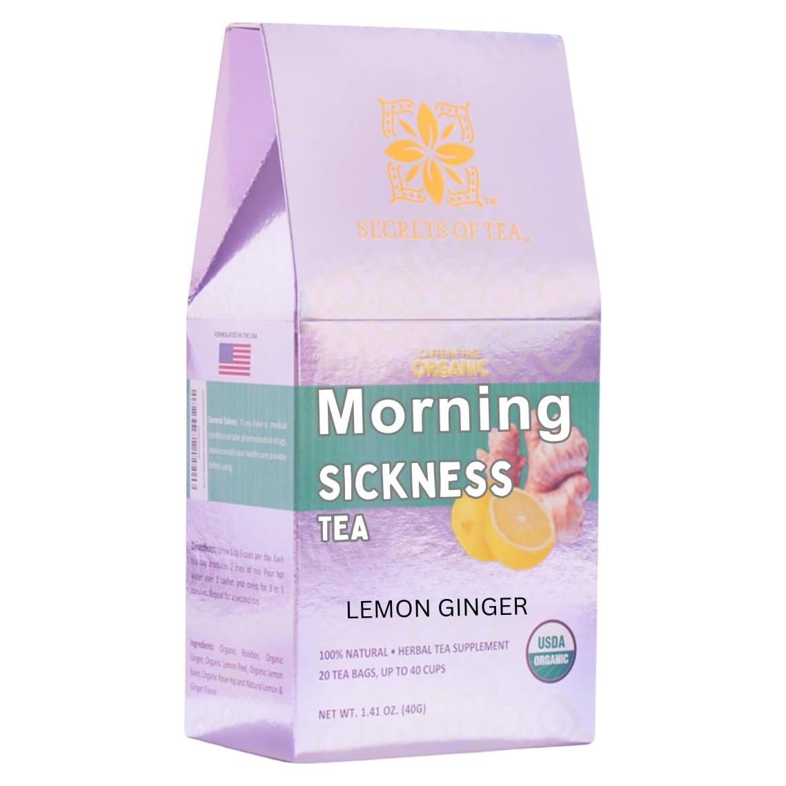 Té para Náuseas del Embarazo Secretos del Té - Jengibre Limón - 20 Bolsitas