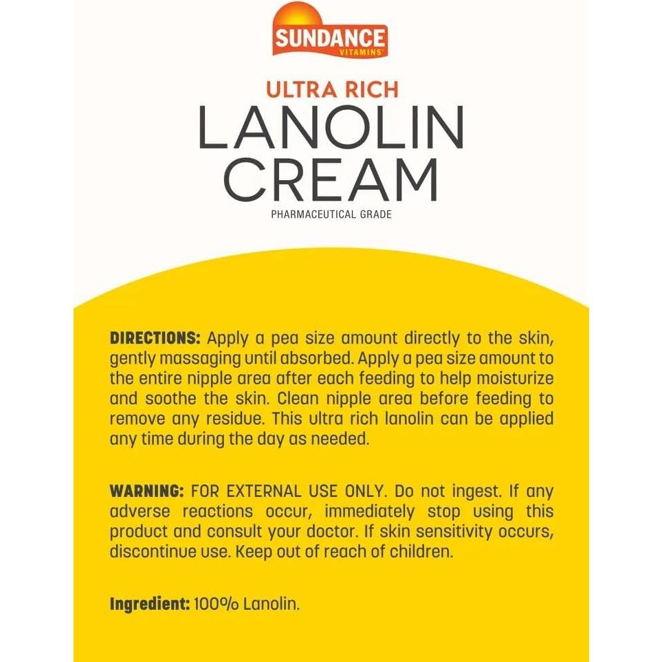 Crema de Lanolina Sundance 198.4 ml Hipoalergénica Grado Farmacéutico