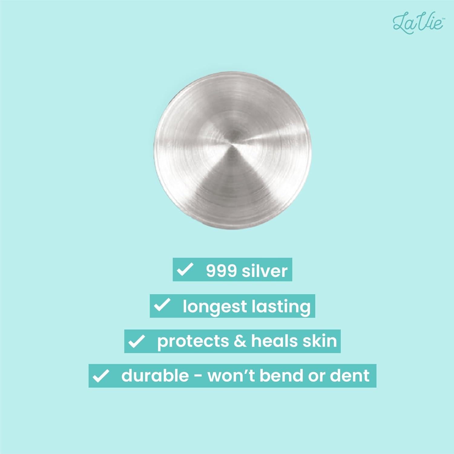 Copas de Plata para Lactancia LaVie 999 Trilaminada - Alivio Natural